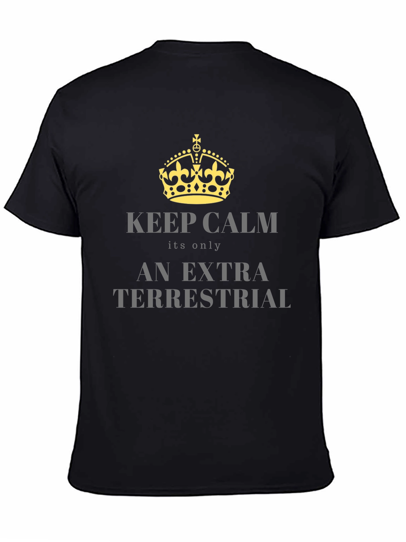 Keep Calm Extra Terrestrial Black T-Shirt
