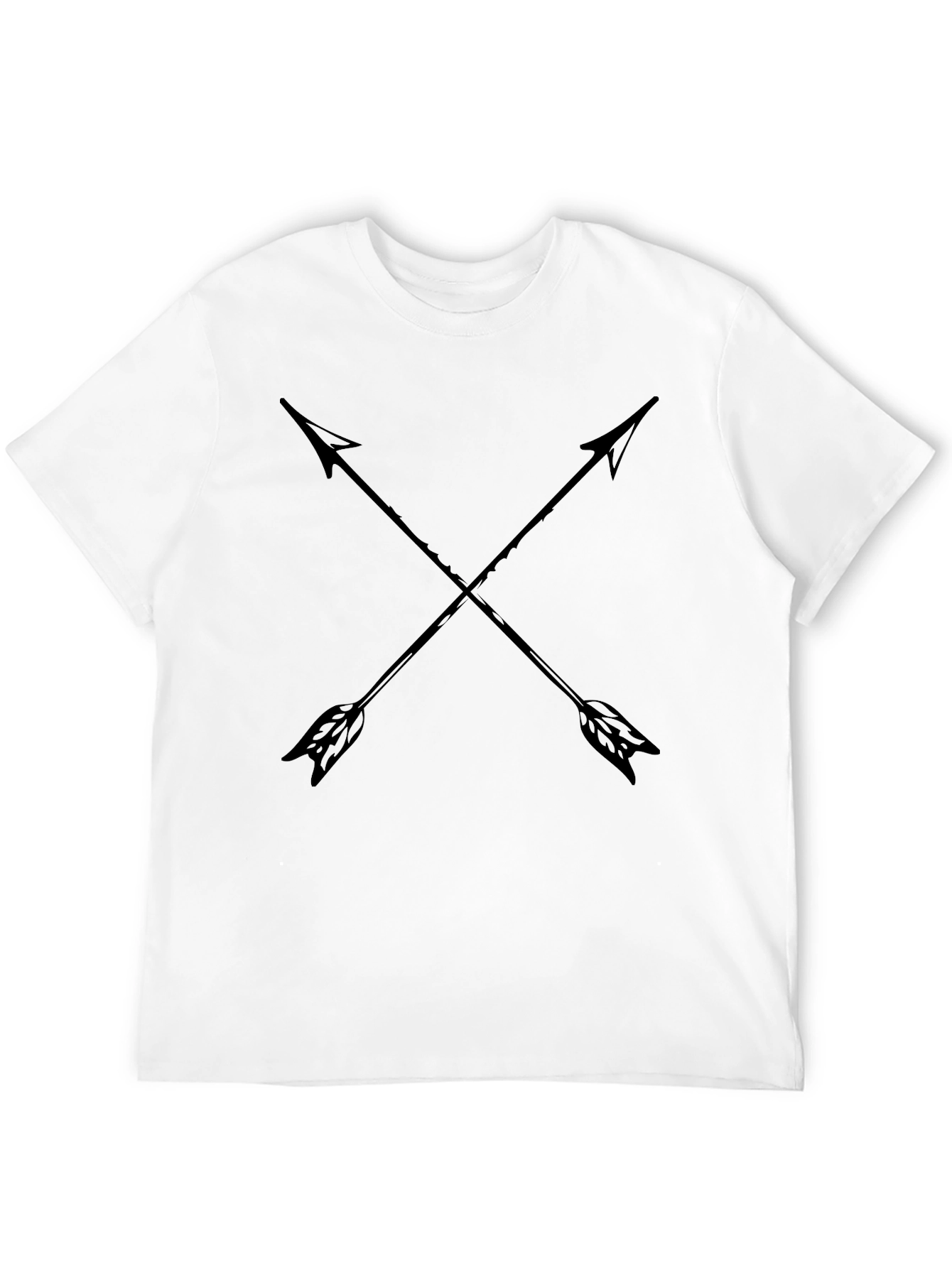 Crossed Arrows Graphic Tee - Black Casual Shirt