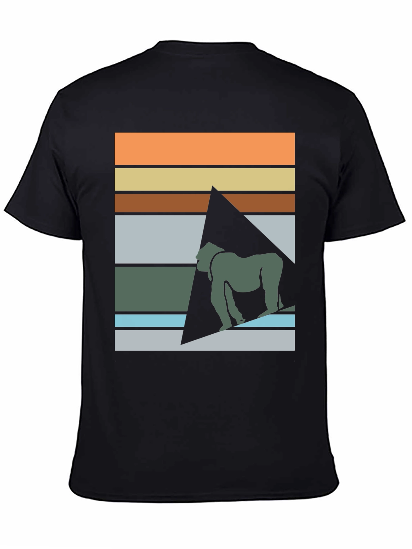 Retro Gorilla Graphic Tee - Mens Black T-Shirt
