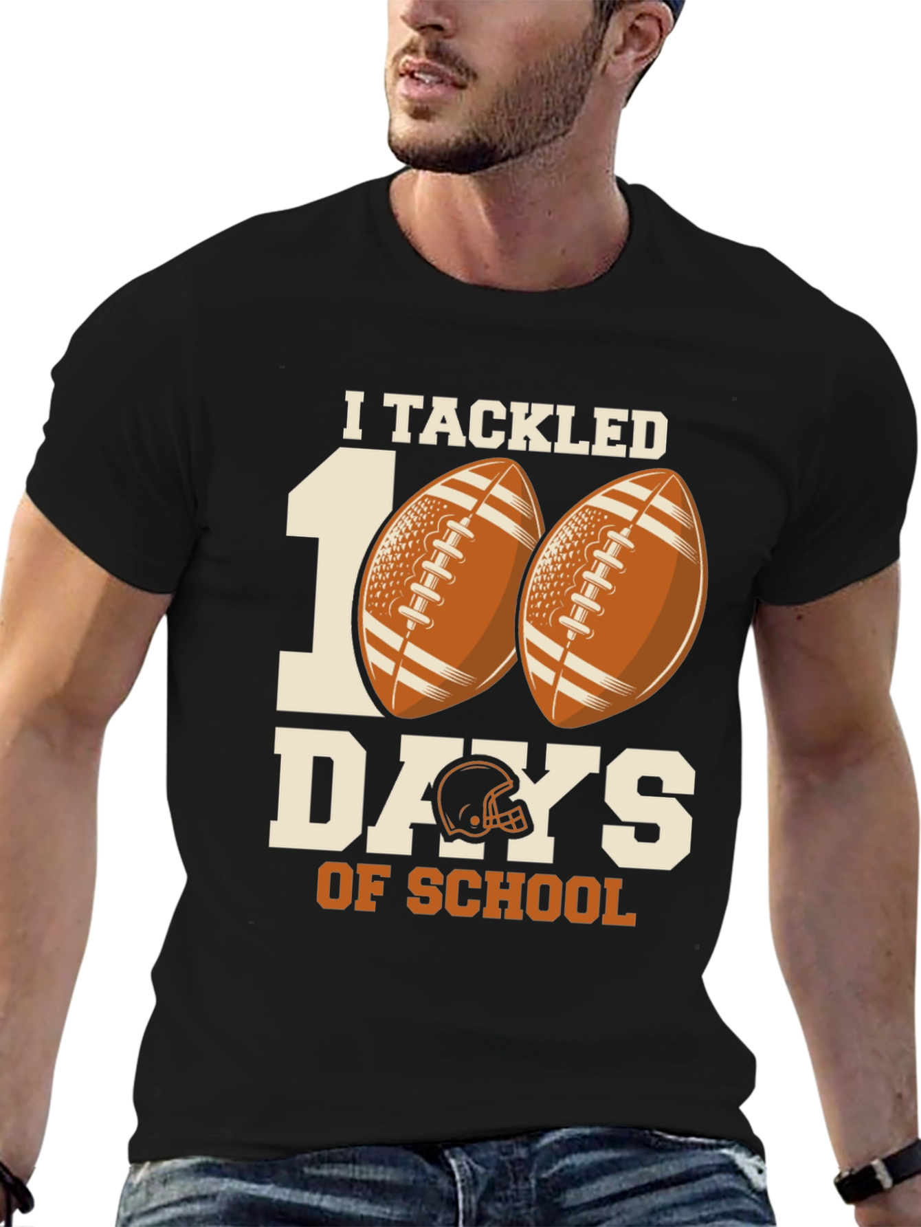 I Tackled 100 Days of School Football T-Shirt