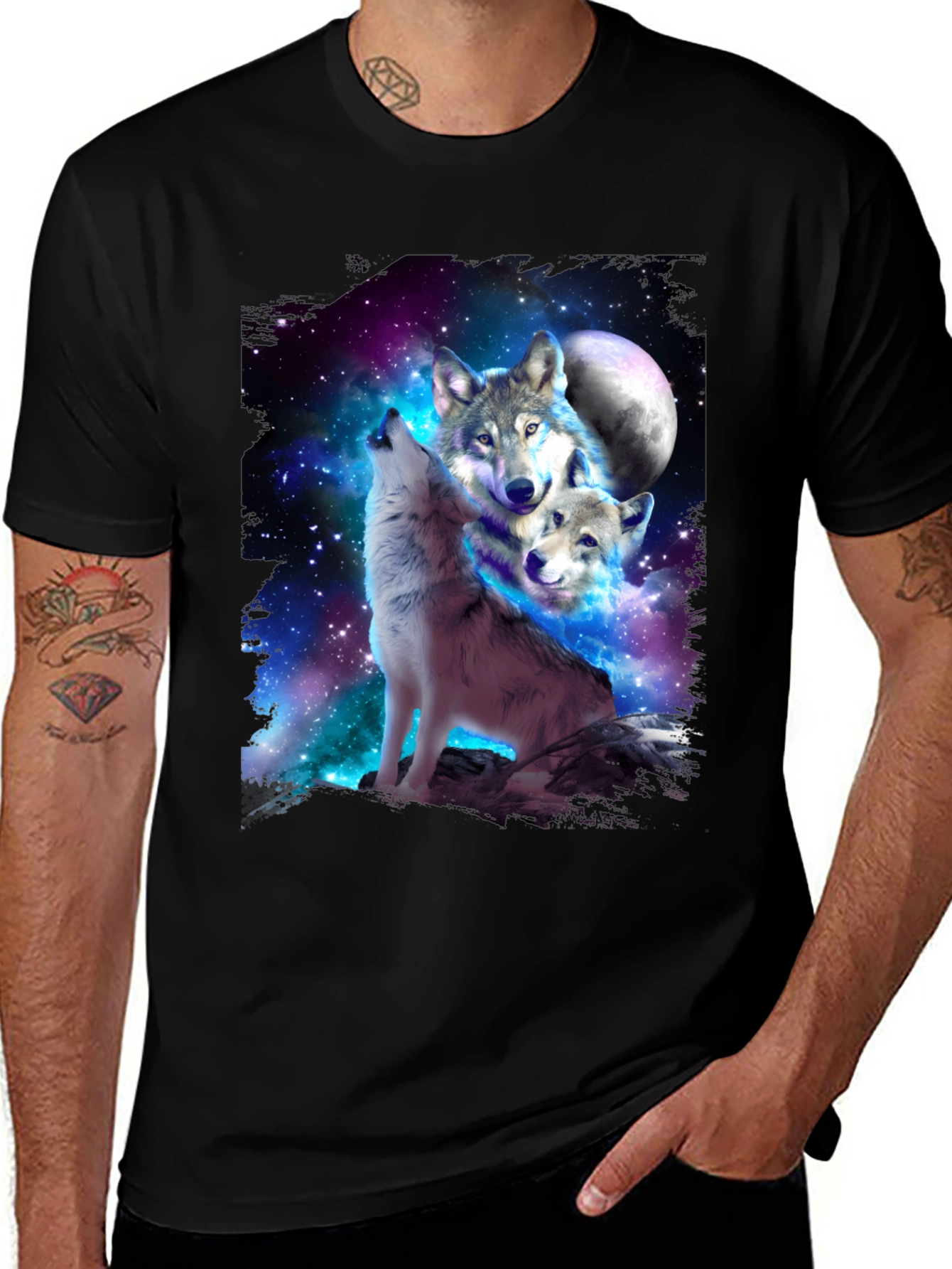 Wolf Pack Galaxy Graphic Tee