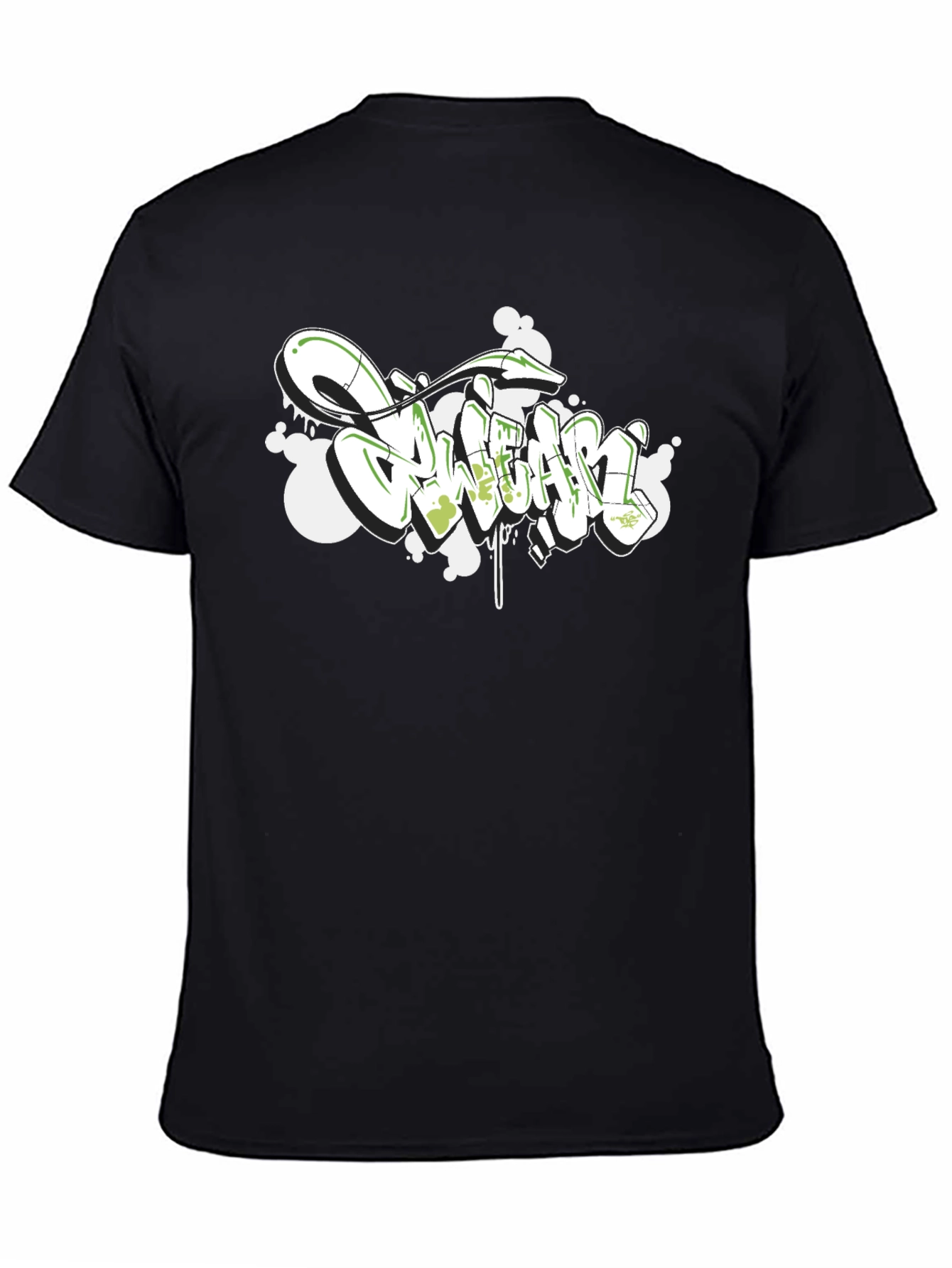 Urban Graffiti Style Black T-Shirt