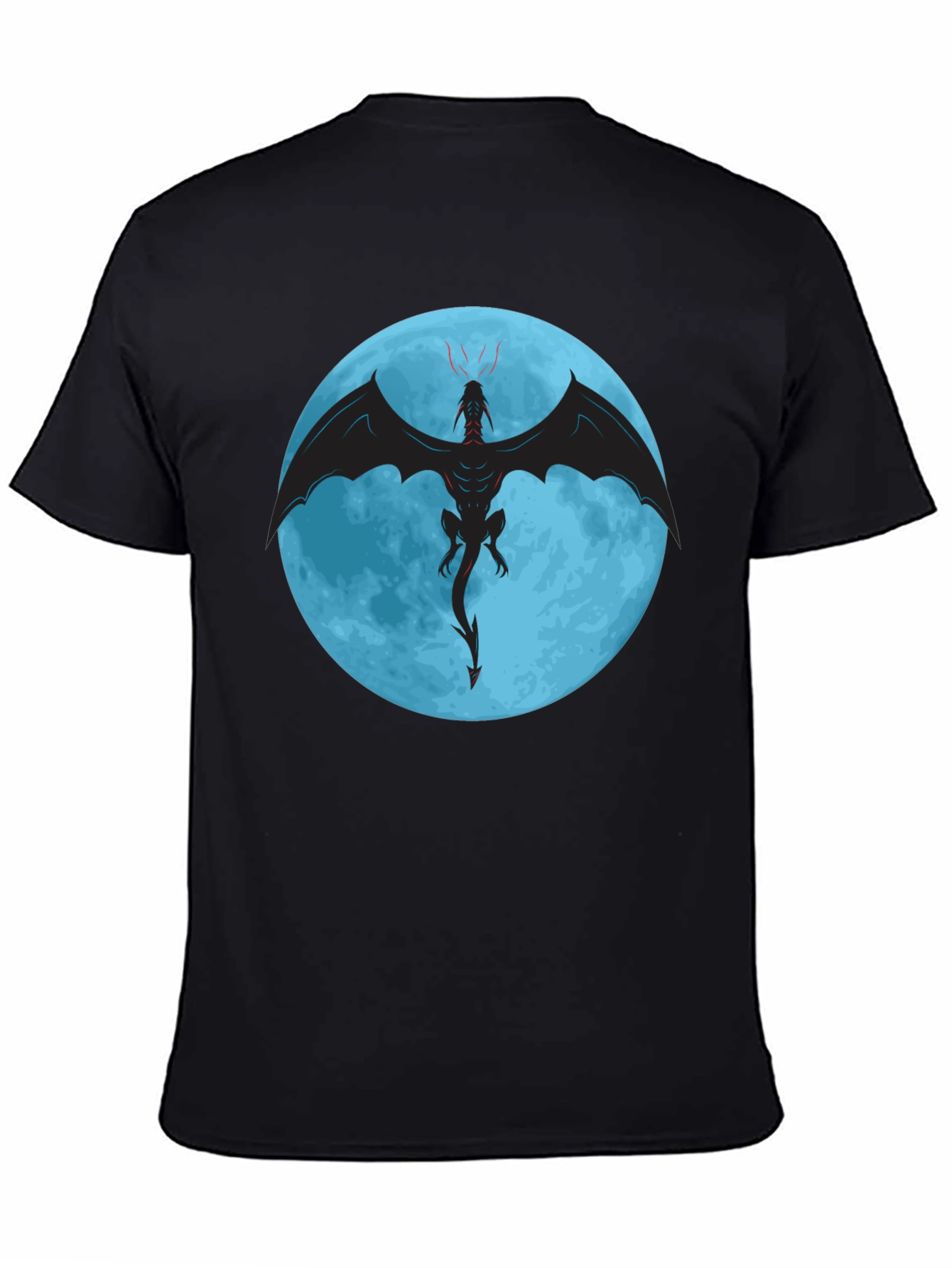 Dragon Moon Graphic Tee - Black T-Shirt