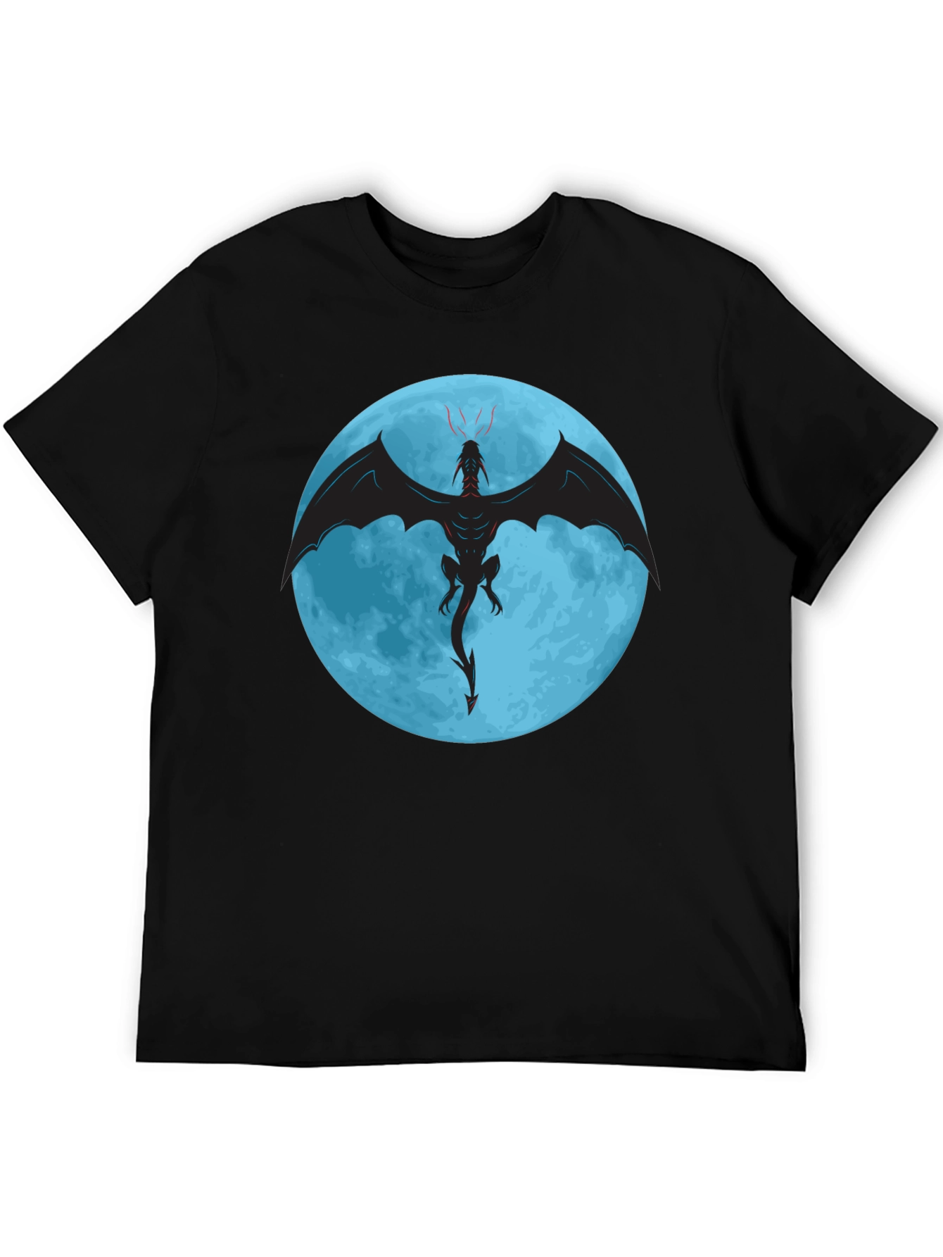 Dragon Moon Graphic Tee - Black T-Shirt