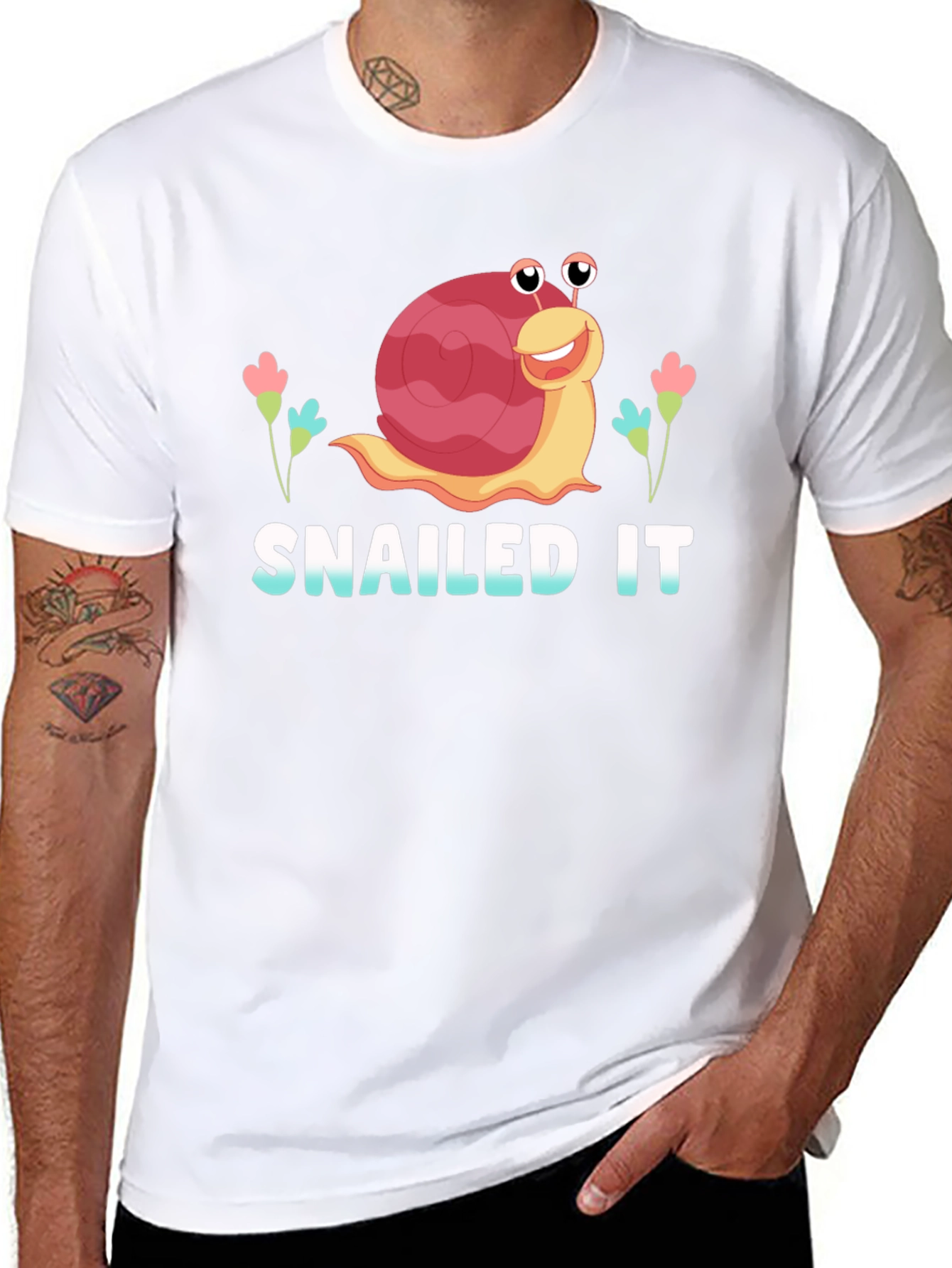 Snailed It! Funny Snail Graphic T-Shirt