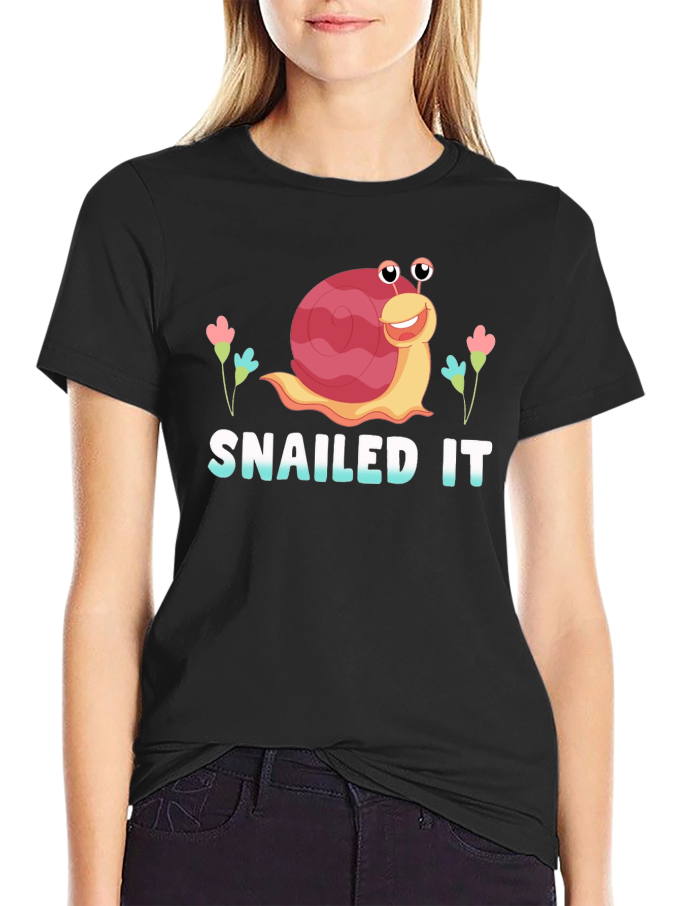 Snailed It! Funny Snail Graphic T-Shirt