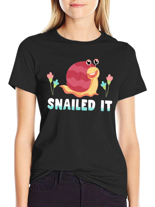 Snailed It! Funny Snail Graphic T-Shirt