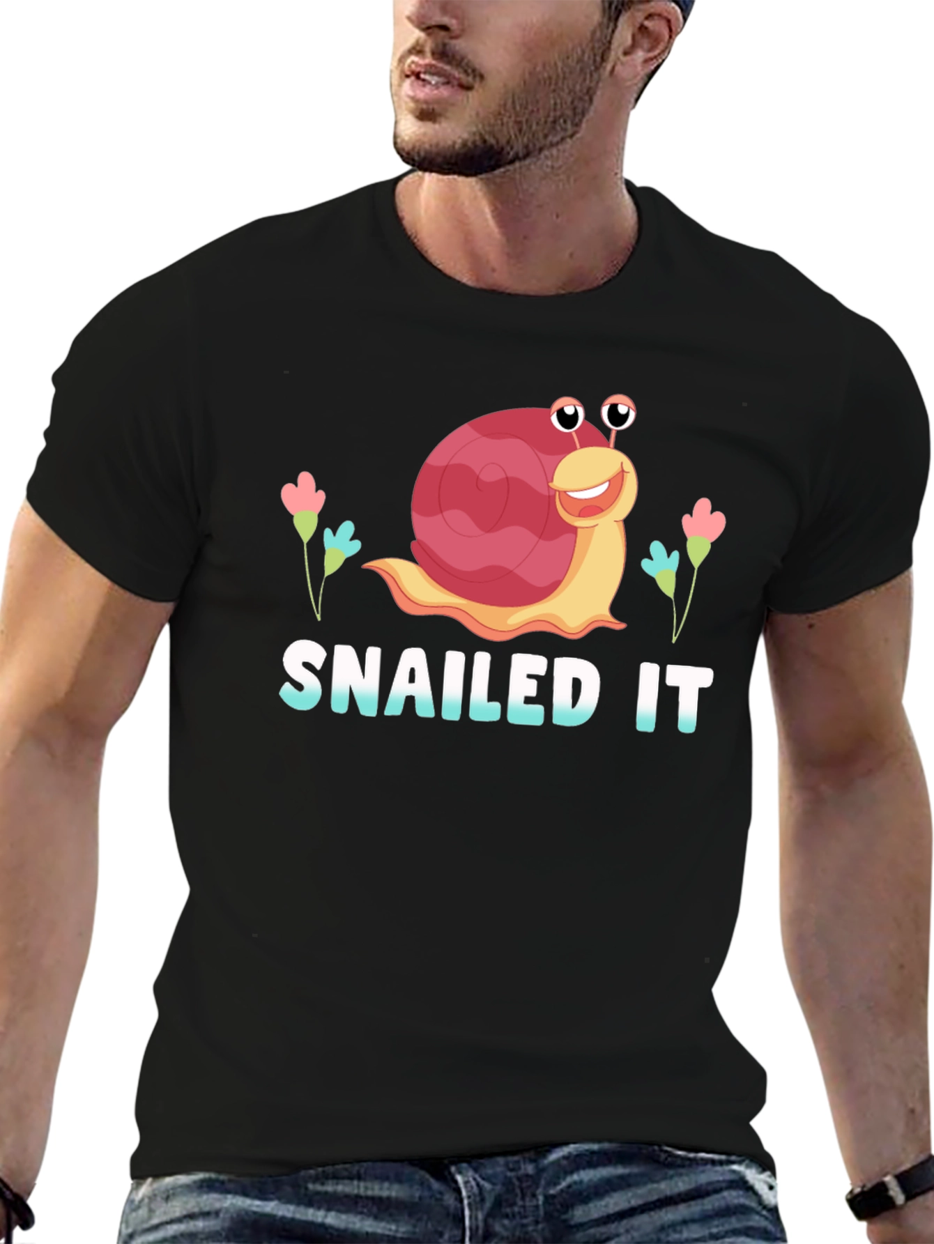 Snailed It! Funny Snail Graphic T-Shirt