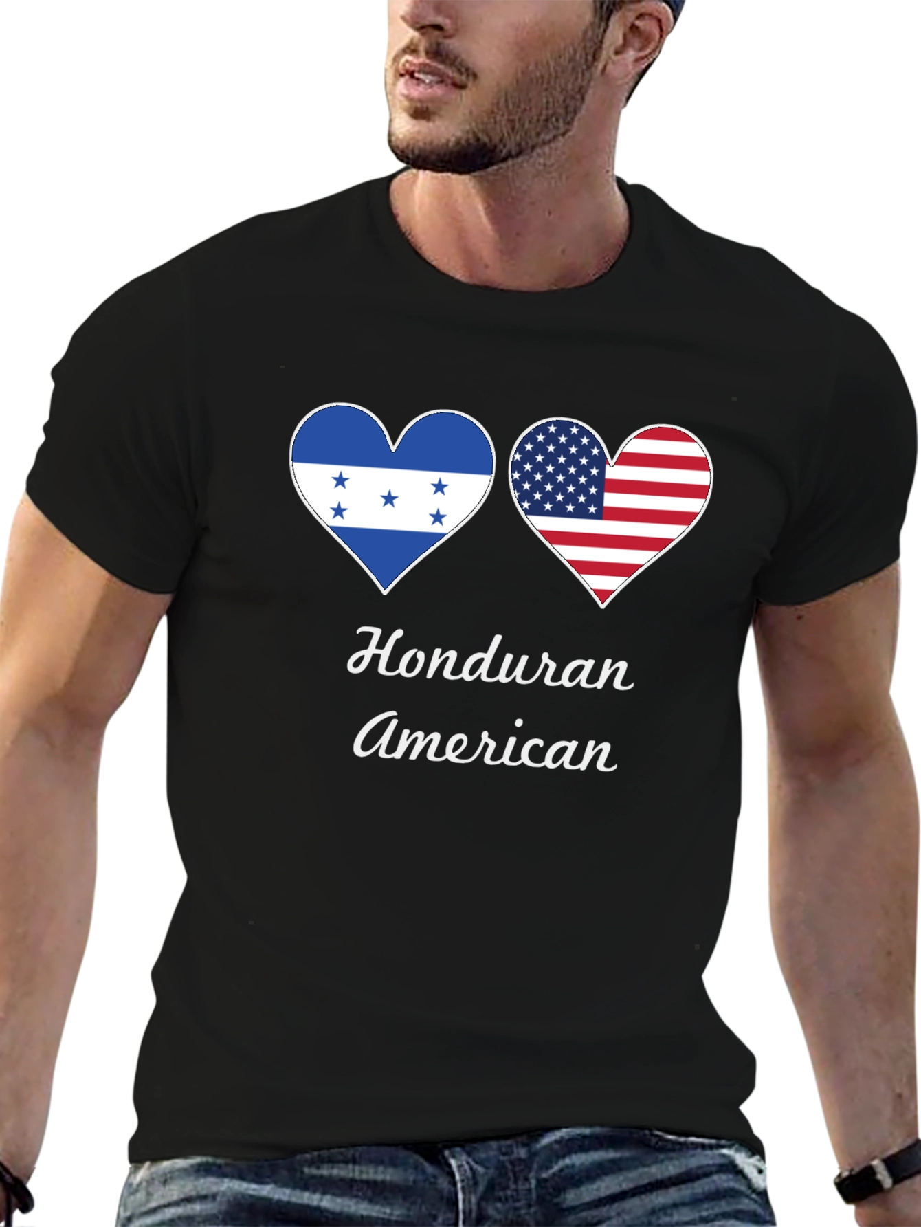 Honduran American Heart Flag T-Shirt