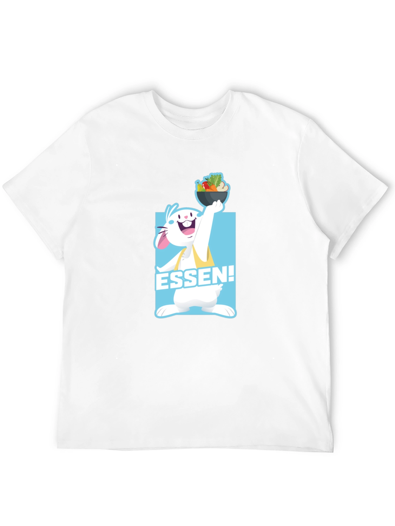 Essen! Cartoon Rabbit Black T-Shirt
