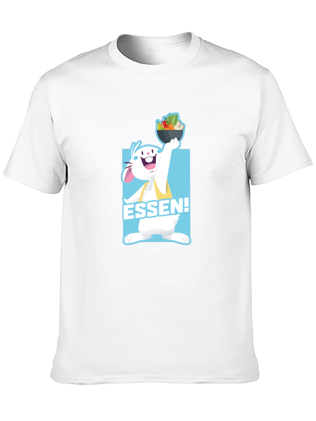 Essen! Cartoon Rabbit Black T-Shirt