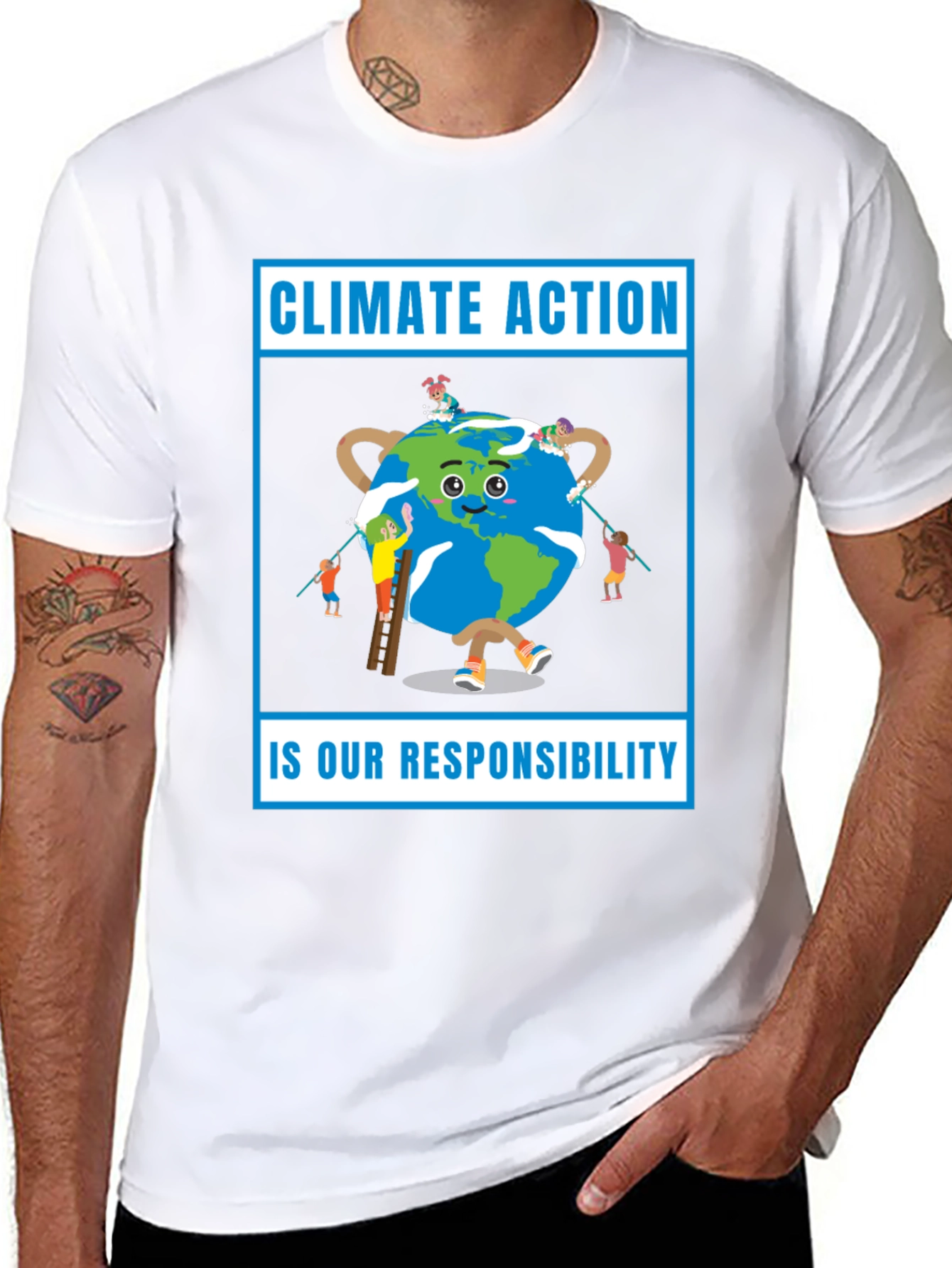 Climate Action T-Shirt - Earth Responsibility Tee