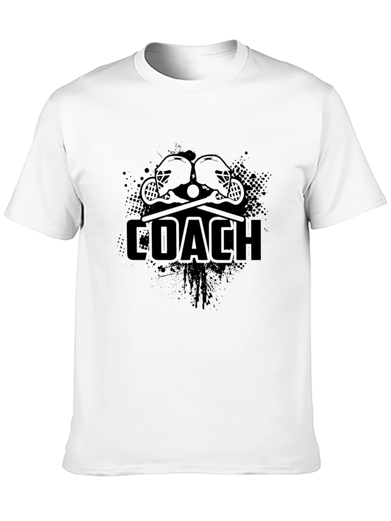 Lacrosse Coach Graphic T-Shirt - Black