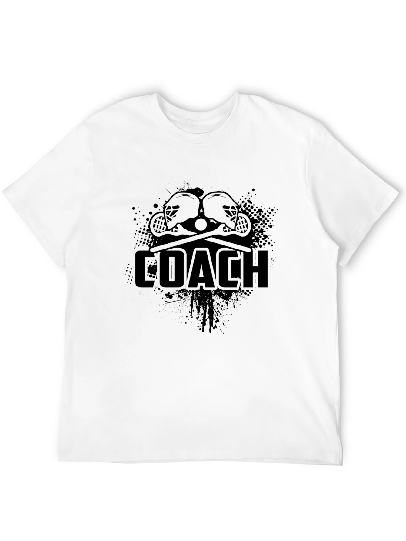 Lacrosse Coach Graphic T-Shirt - Black