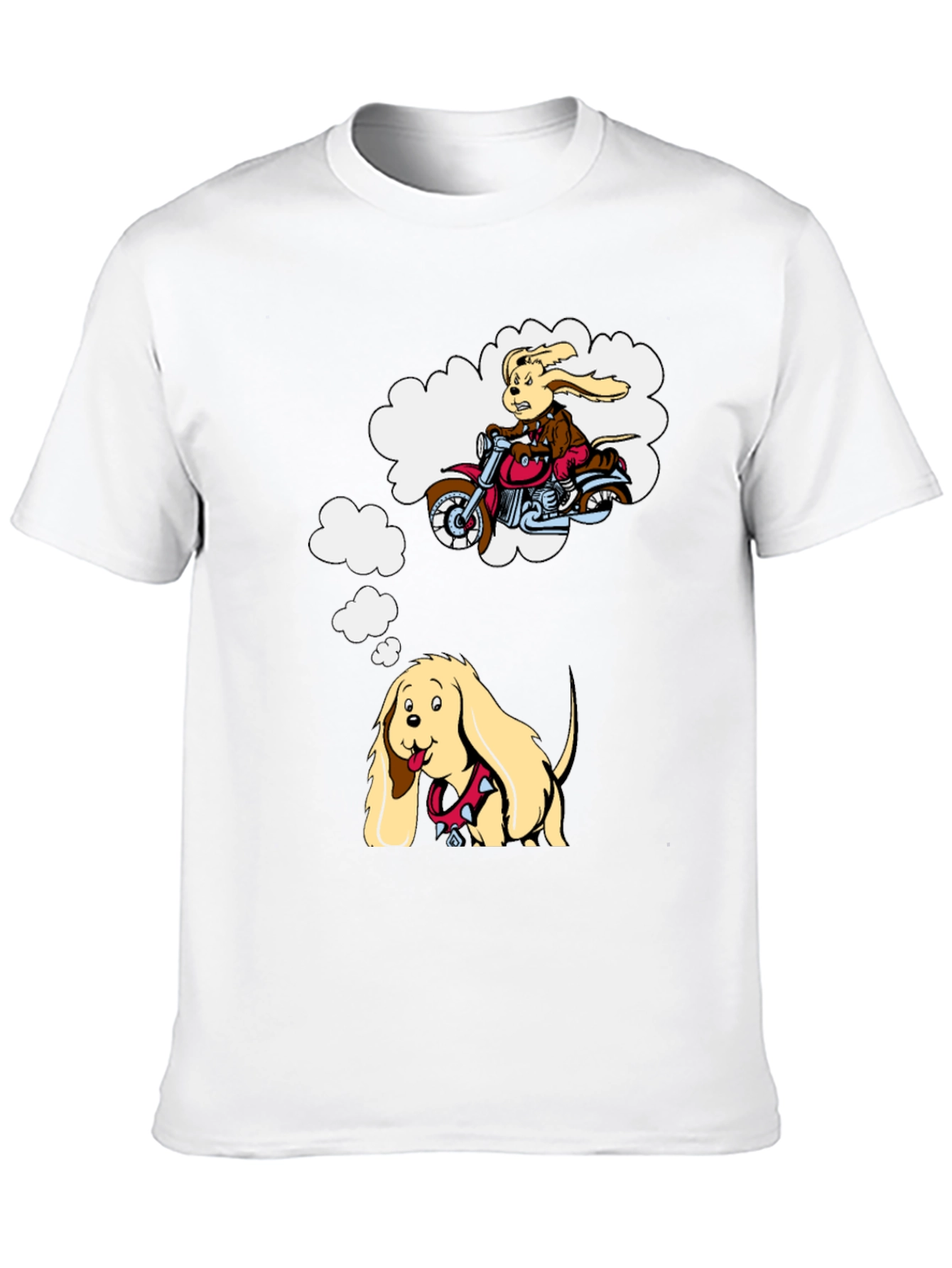 Dreaming Dog Graphic Tee - Black Cotton T-Shirt