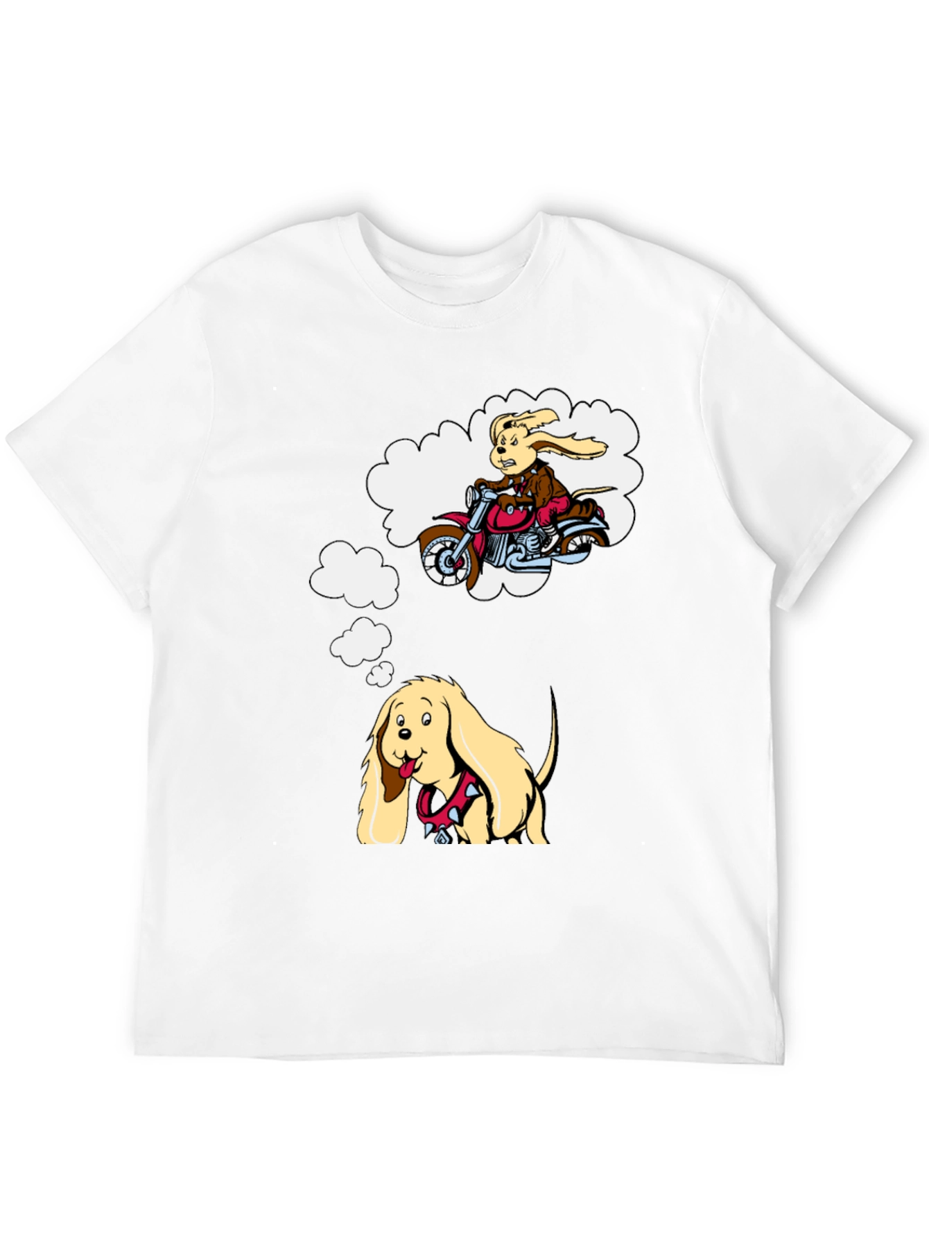 Dreaming Dog Graphic Tee - Black Cotton T-Shirt