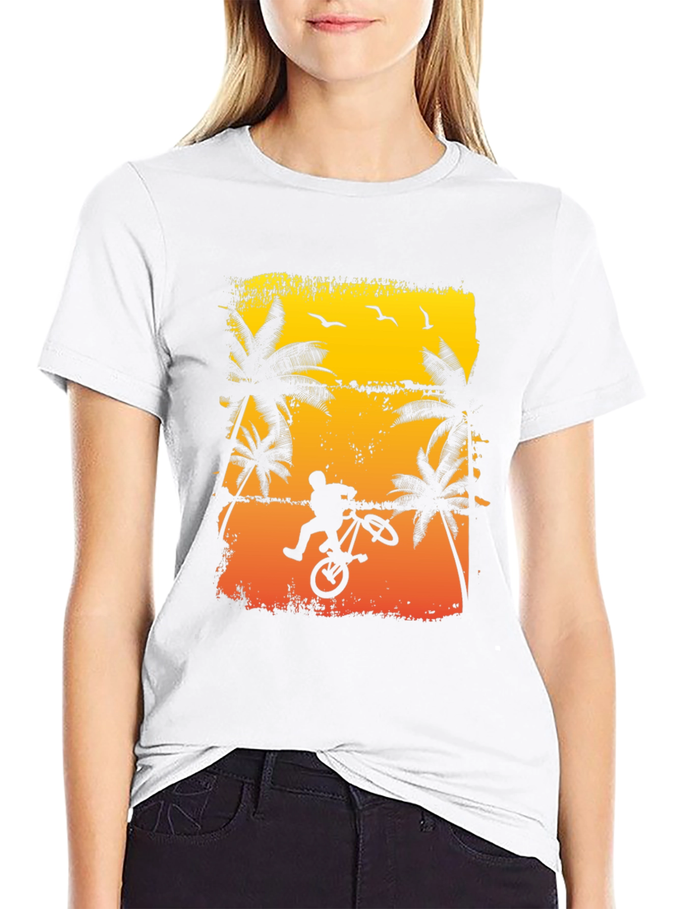 BMX Rider Palm Tree Graphic Tee