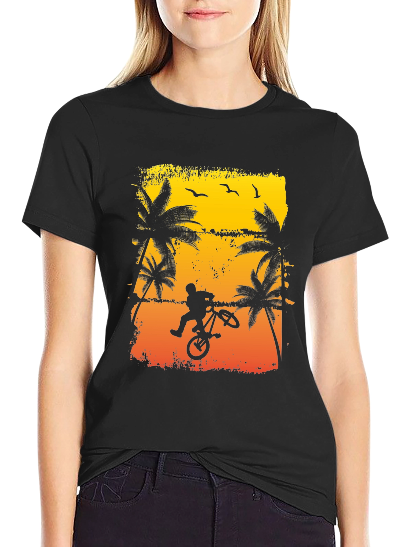 BMX Rider Palm Tree Graphic Tee