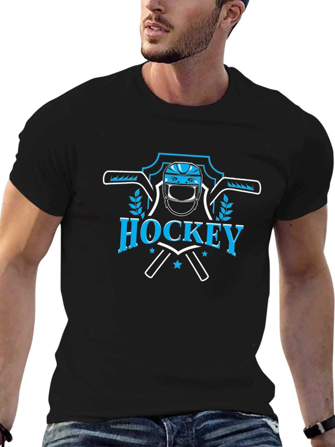 Hockey Graphic T-Shirt - Black