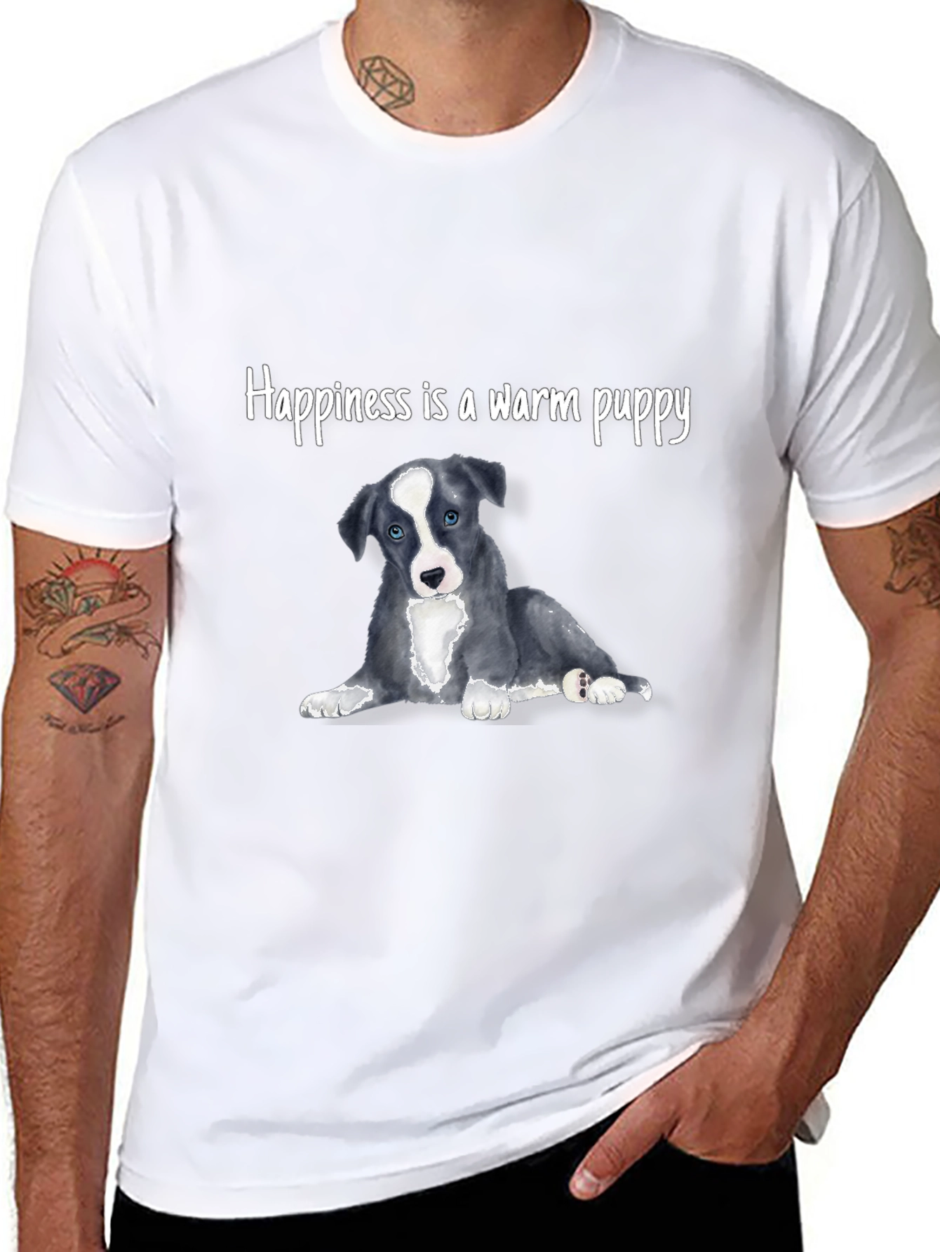 Warm Puppy Graphic T-Shirt - Unisex Casual Tee