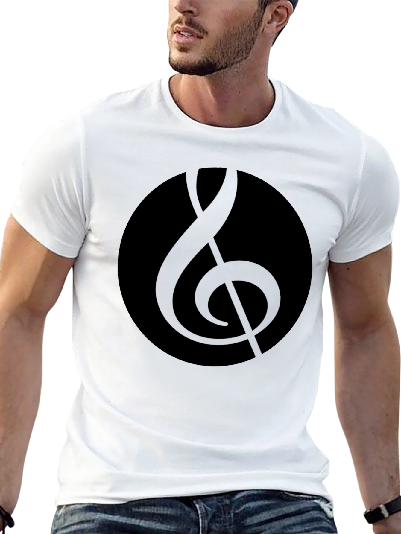 Black Music Note T-Shirt - Stylish and Comfortable