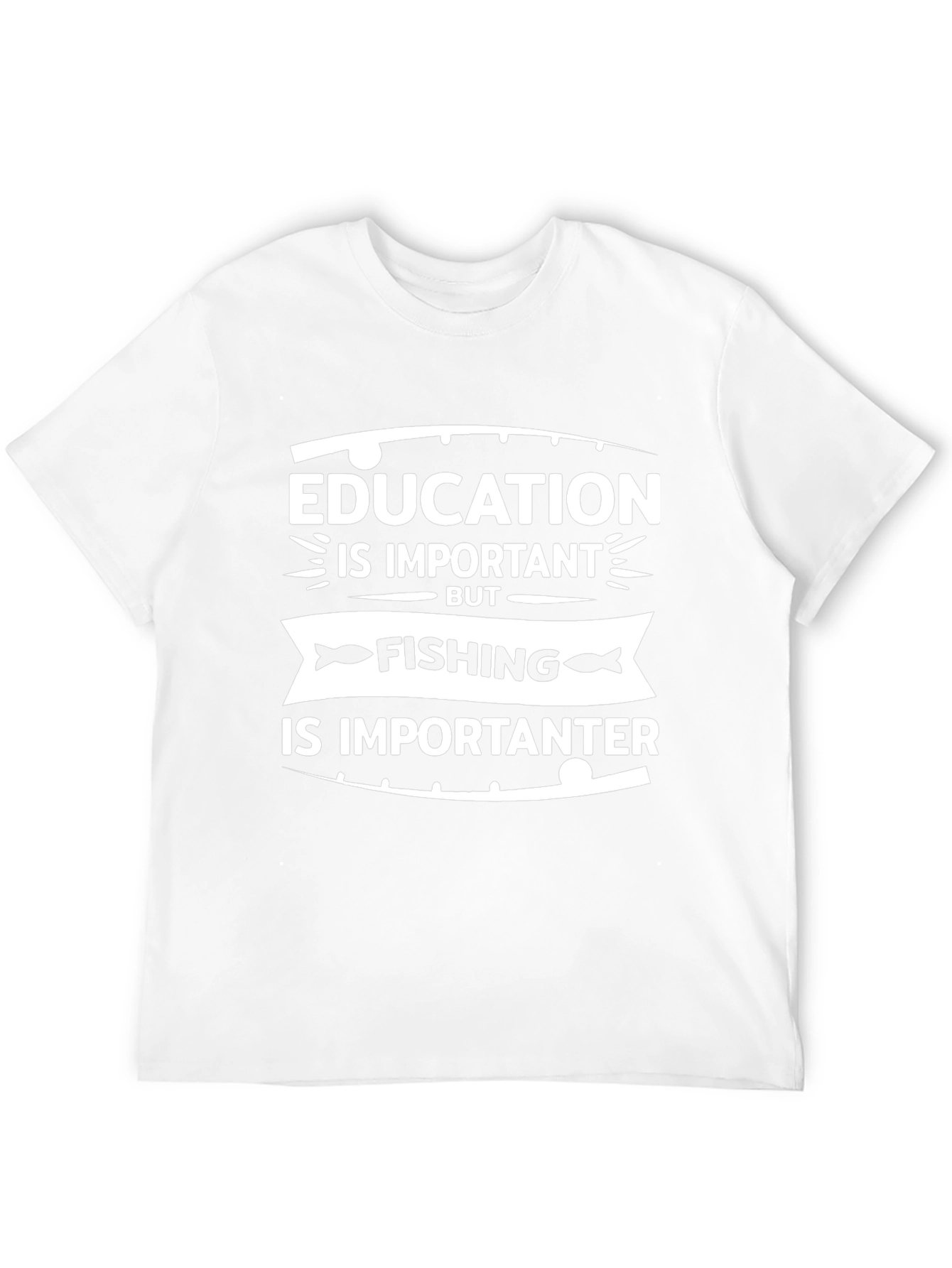 Funny Fishing T-Shirt - Education vs. Fishing