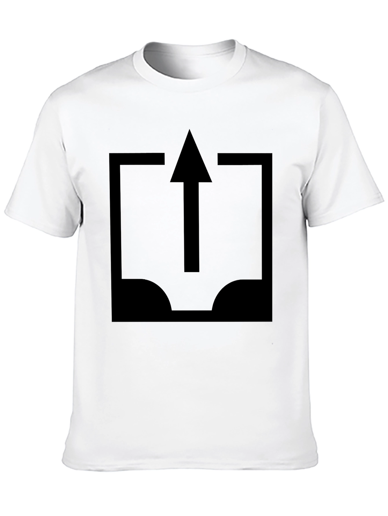 Arrow Upload Graphic Tee - Stylish Black T-Shirt