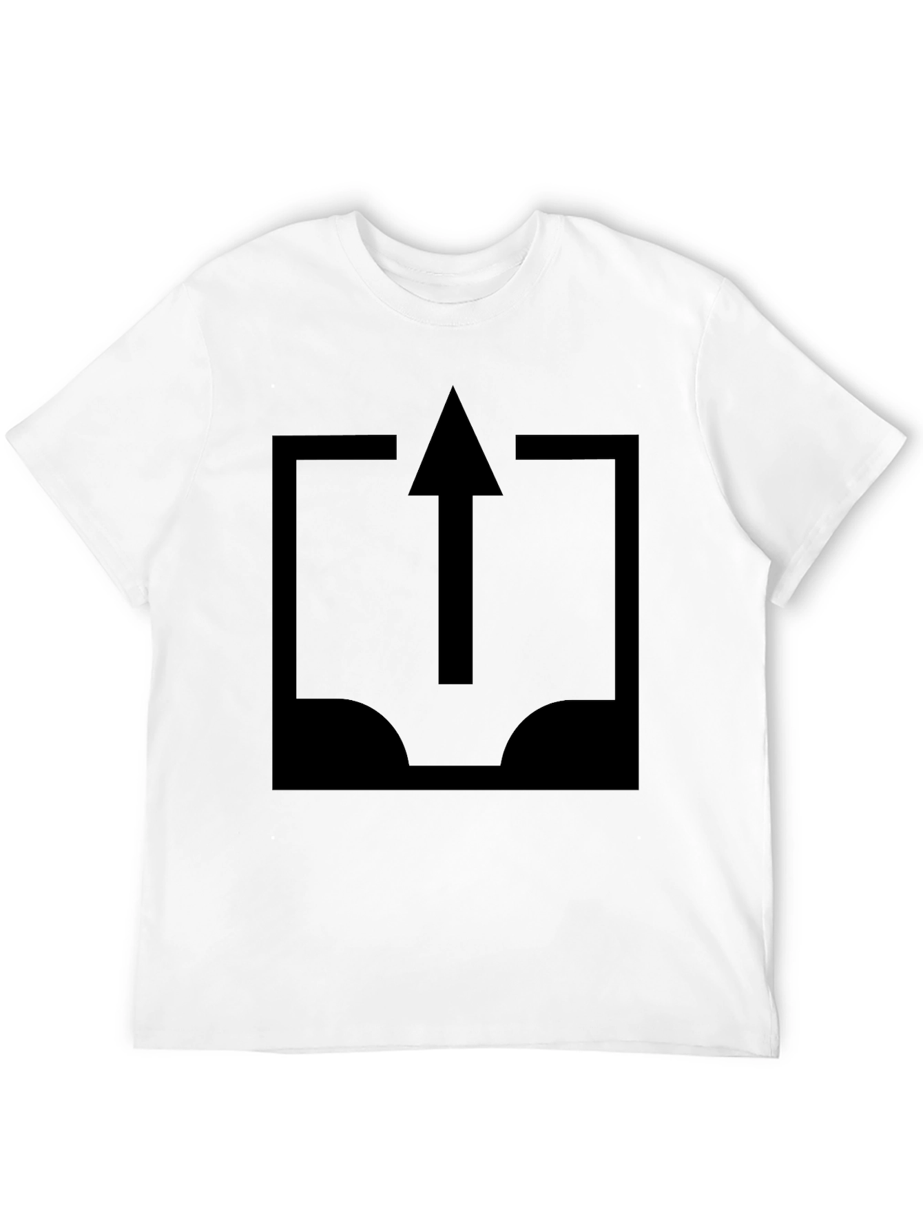 Arrow Upload Graphic Tee - Stylish Black T-Shirt
