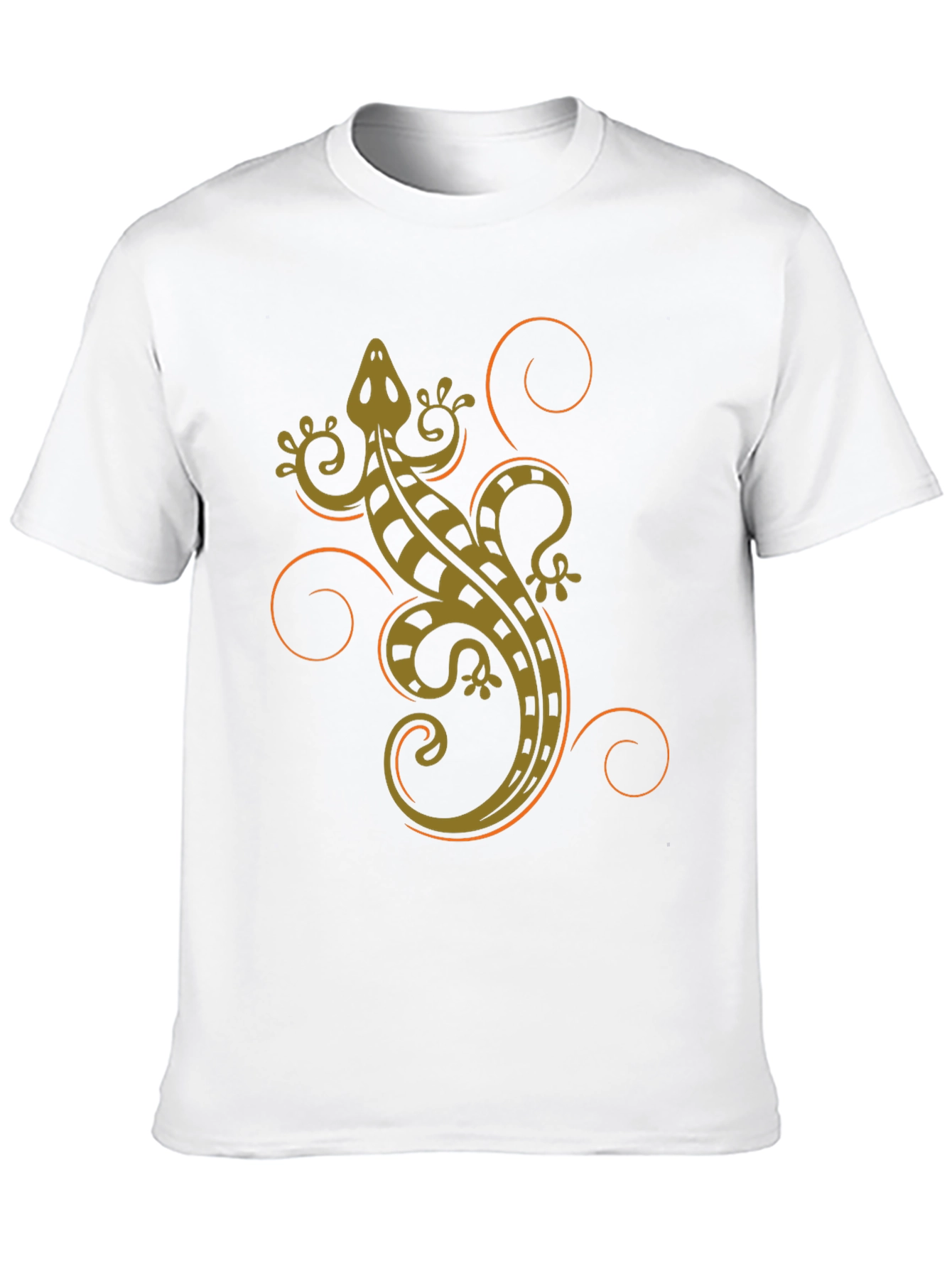 Tribal Gecko Graphic Tee - Cool Reptile Shirt