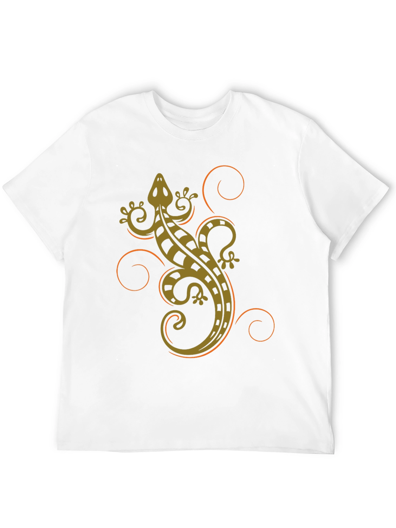 Tribal Gecko Graphic Tee - Cool Reptile Shirt