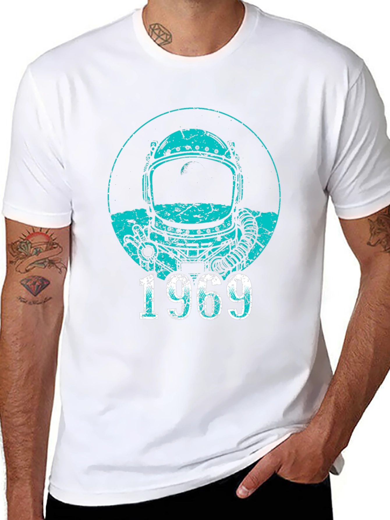 Retro 1969 Spaceman Graphic T-Shirt