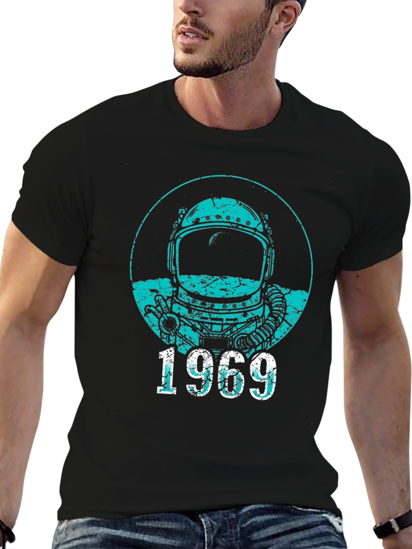 Retro 1969 Spaceman Graphic T-Shirt