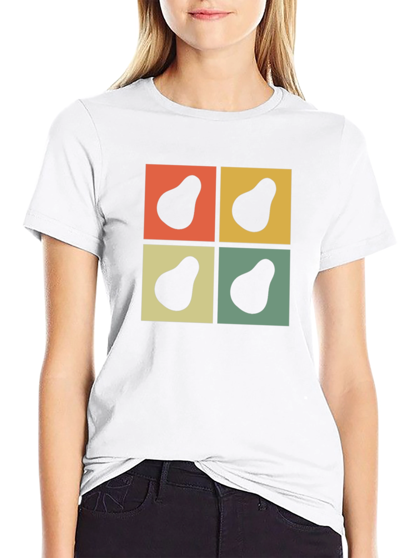 Retro Avocado Square Graphic Tee
