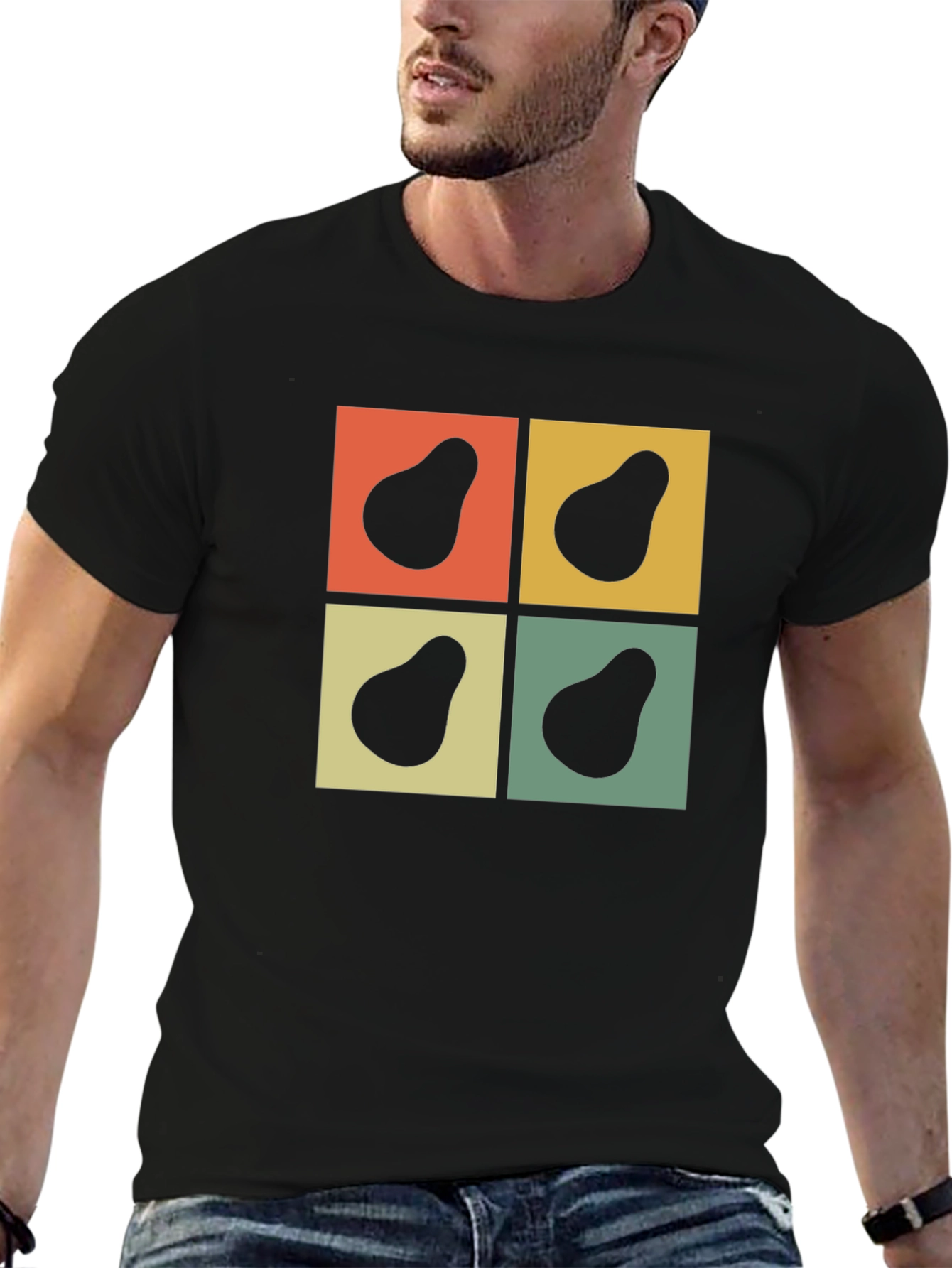 Retro Avocado Square Graphic Tee