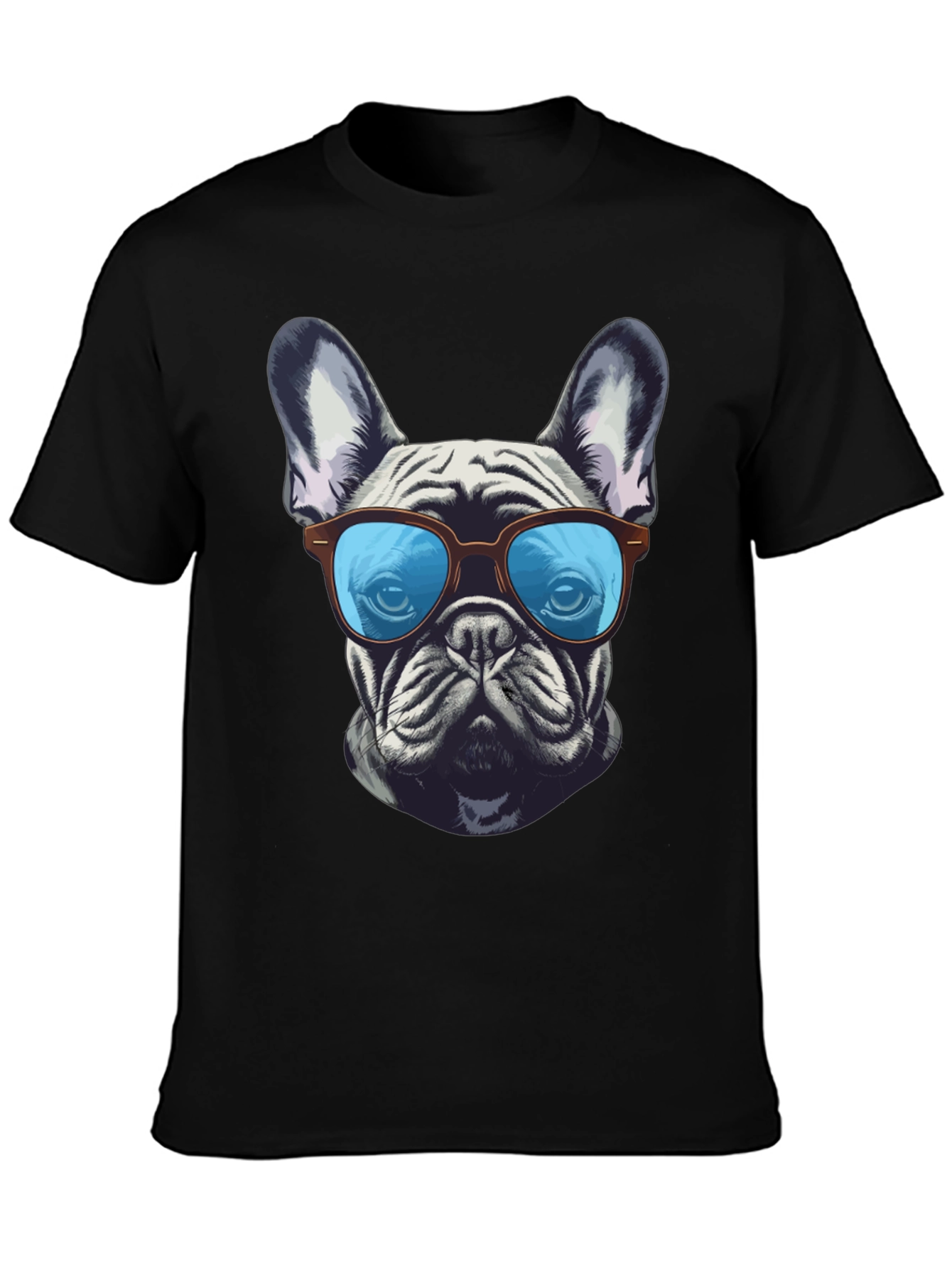 Cool Bulldog Graphic Tee - Unisex Black T-Shirt