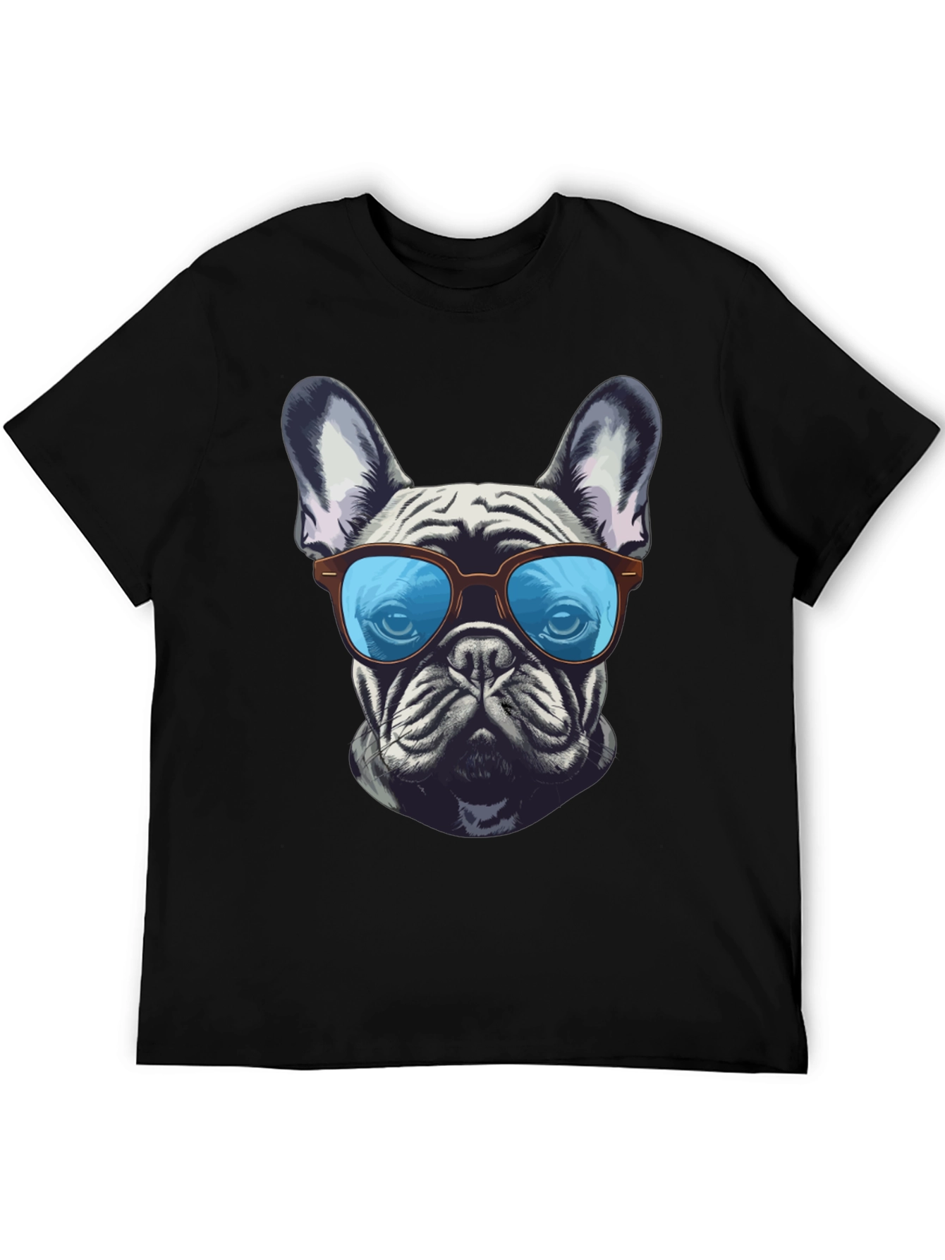 Cool Bulldog Graphic Tee - Unisex Black T-Shirt