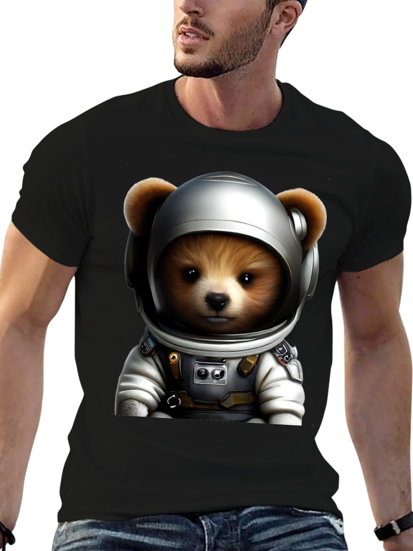 Bear Astronaut Graphic T-Shirt - Space Teddy Tee