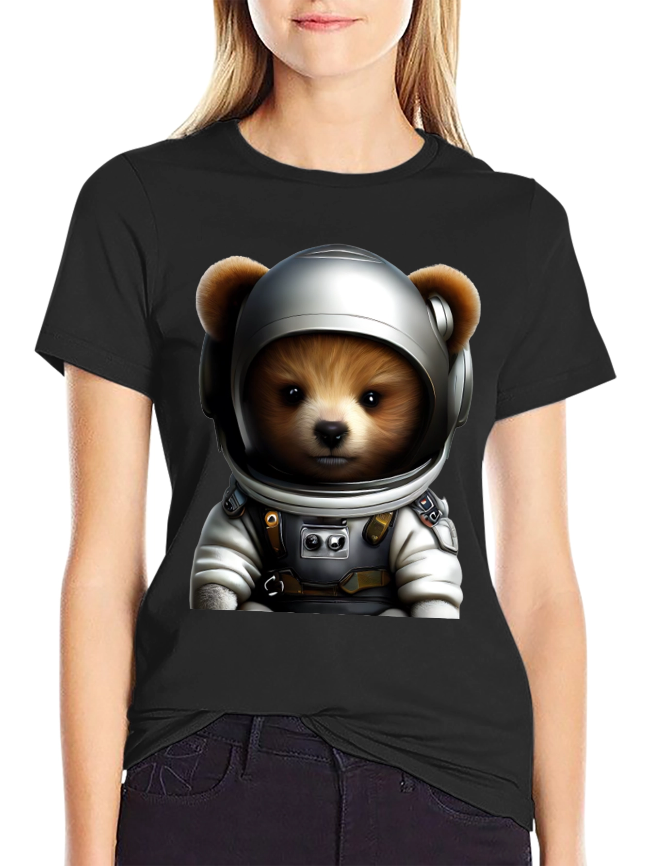 Bear Astronaut Graphic T-Shirt - Space Teddy Tee