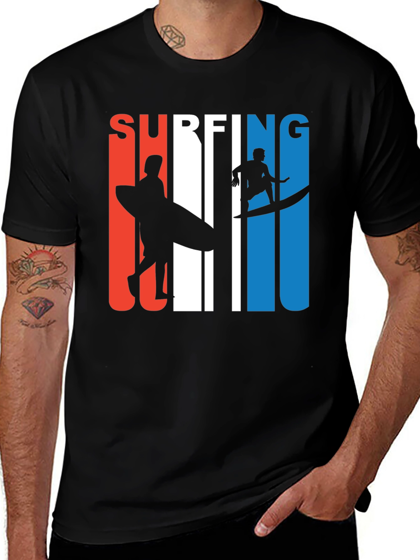 Surfing Graphic Tee - Stylish Cotton T-Shirt