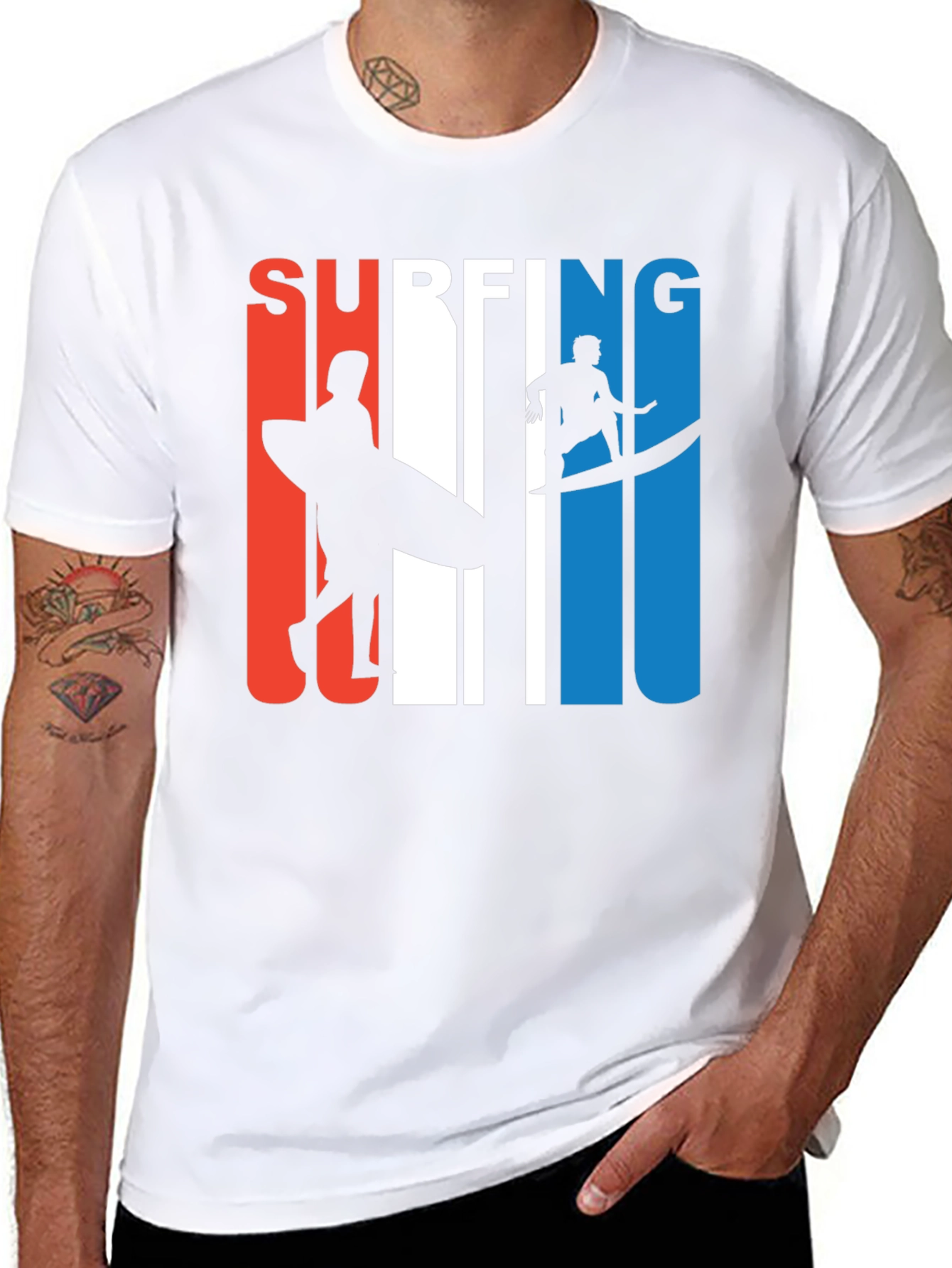Surfing Graphic Tee - Stylish Cotton T-Shirt