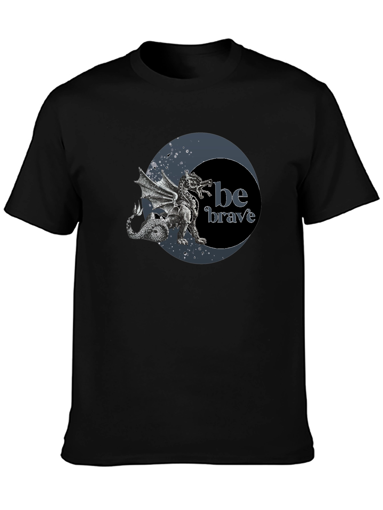 Dragon Be Brave Black Graphic Tee