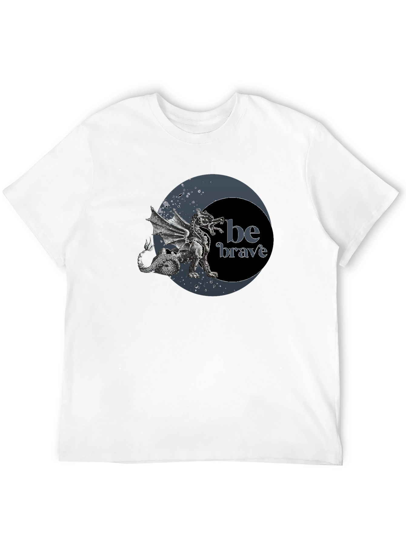 Dragon Be Brave Black Graphic Tee