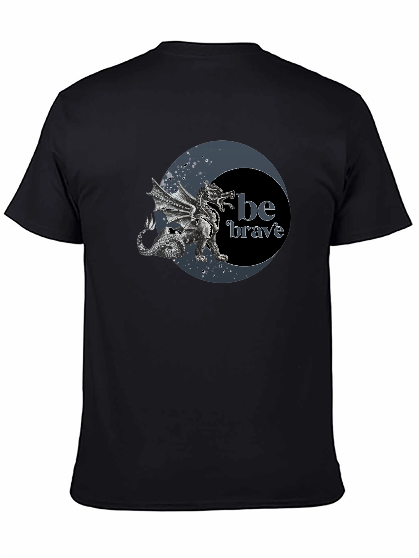 Dragon Be Brave Black Graphic Tee