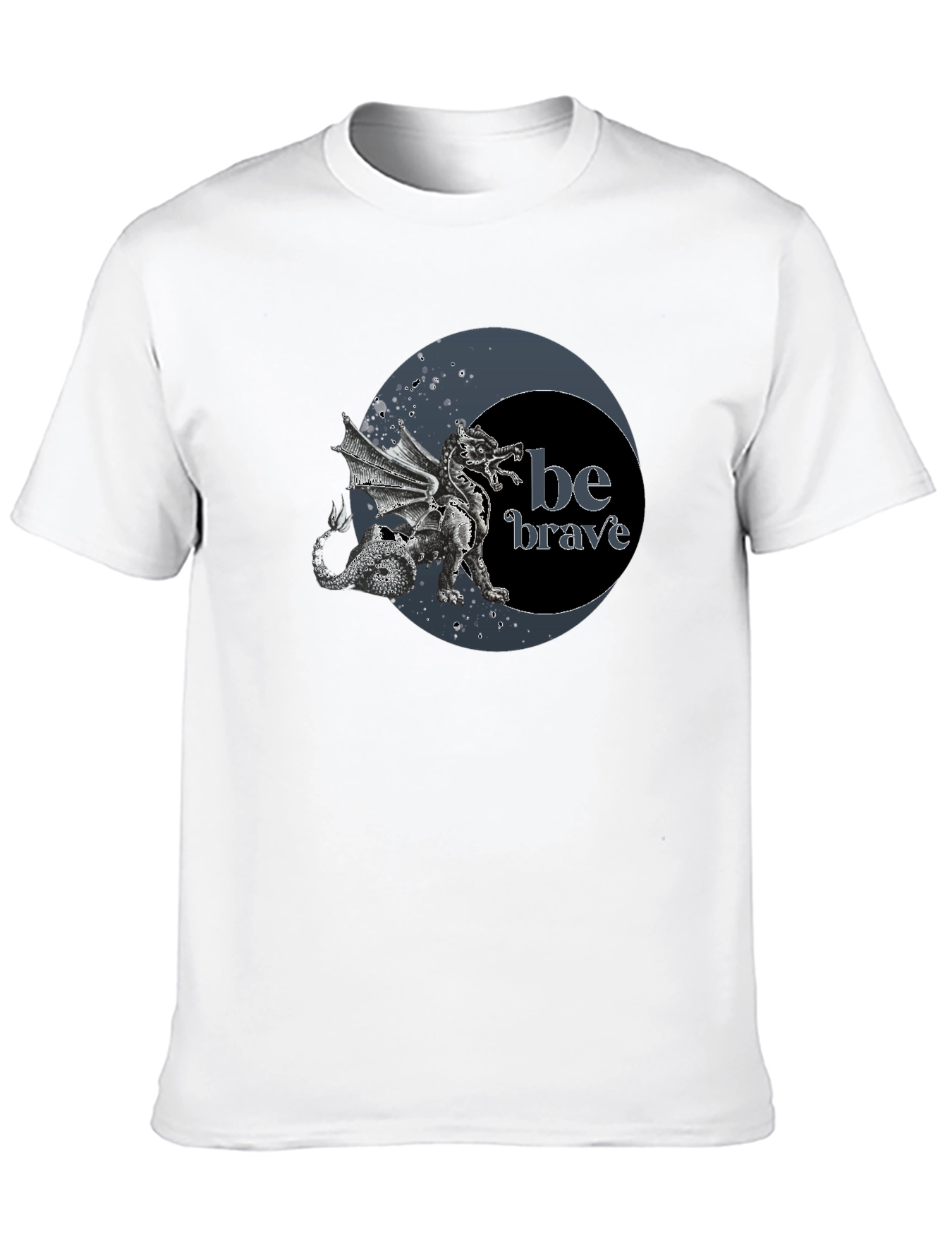 Dragon Be Brave Black Graphic Tee