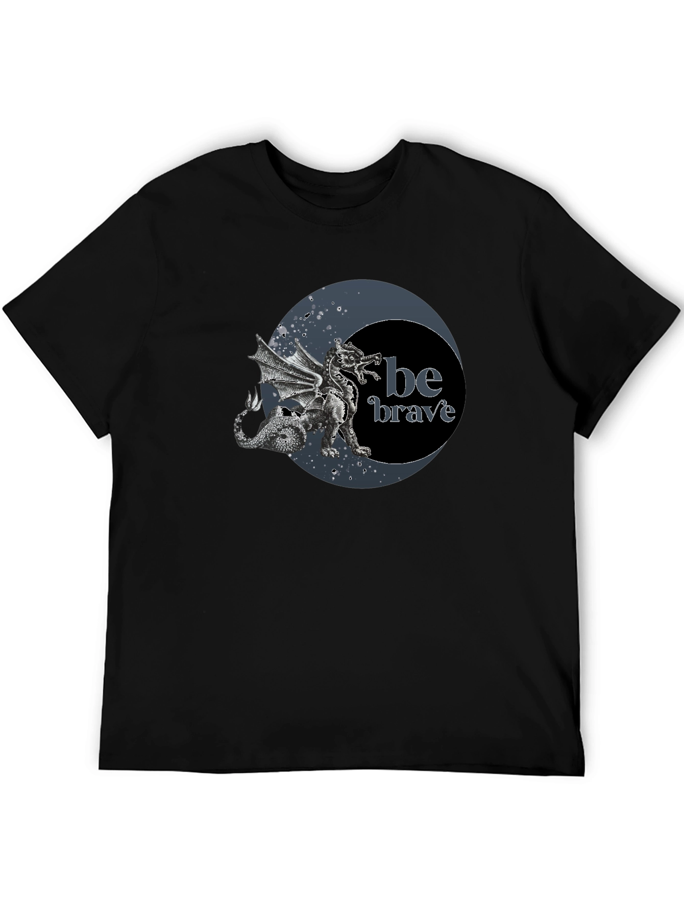 Dragon Be Brave Black Graphic Tee