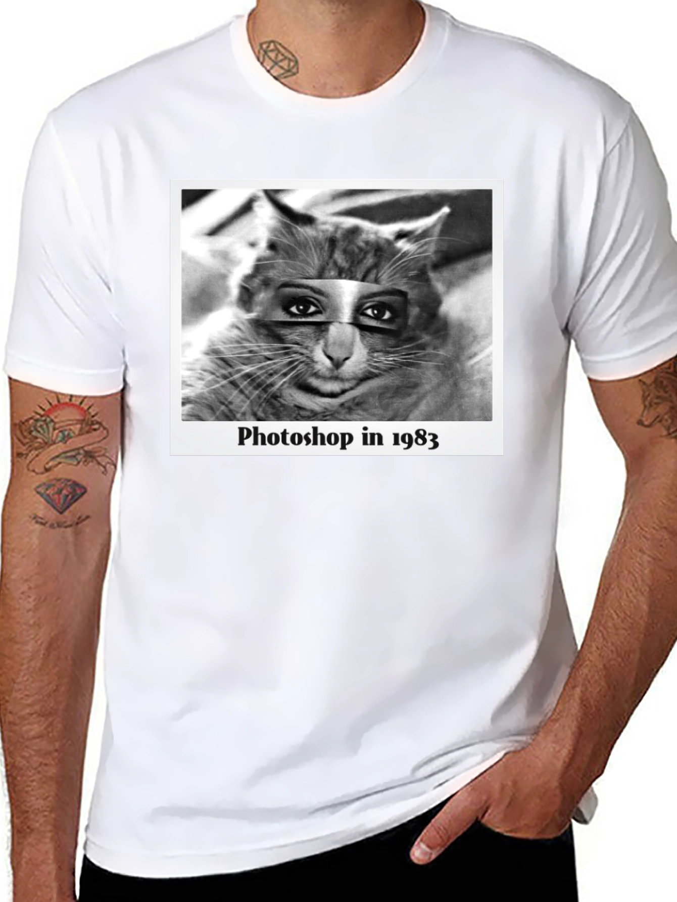 Retro Cat Photoshop T-Shirt