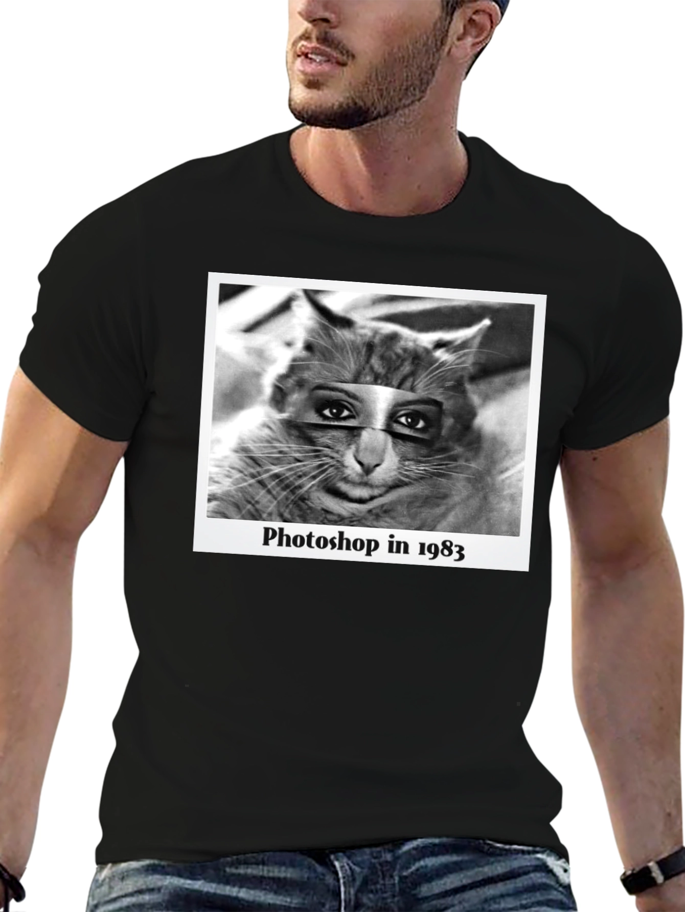Retro Cat Photoshop T-Shirt