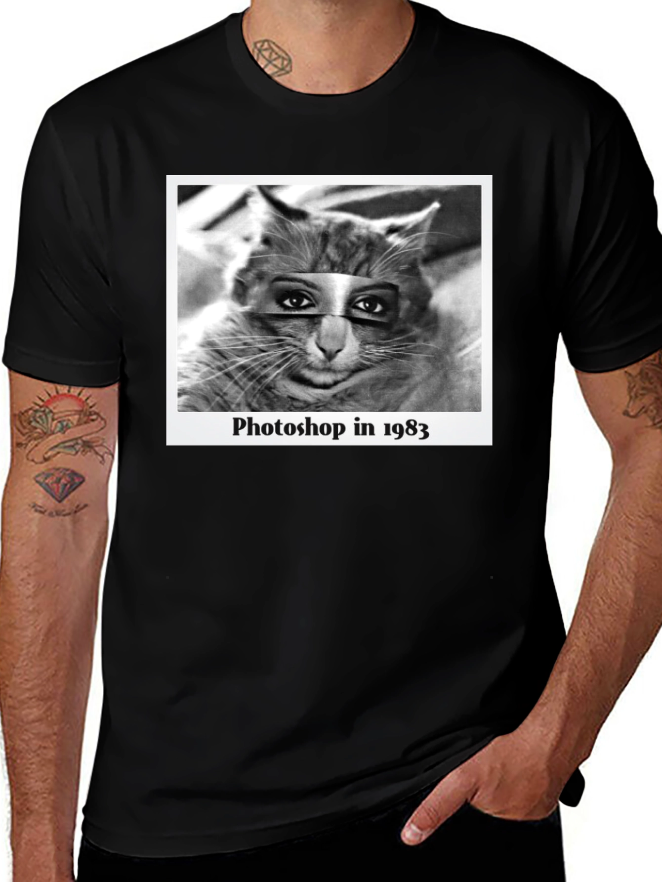 Retro Cat Photoshop T-Shirt