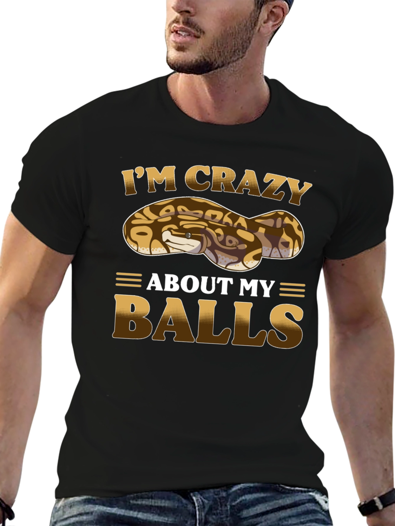 Crazy About My Balls Python Snake T-Shirt