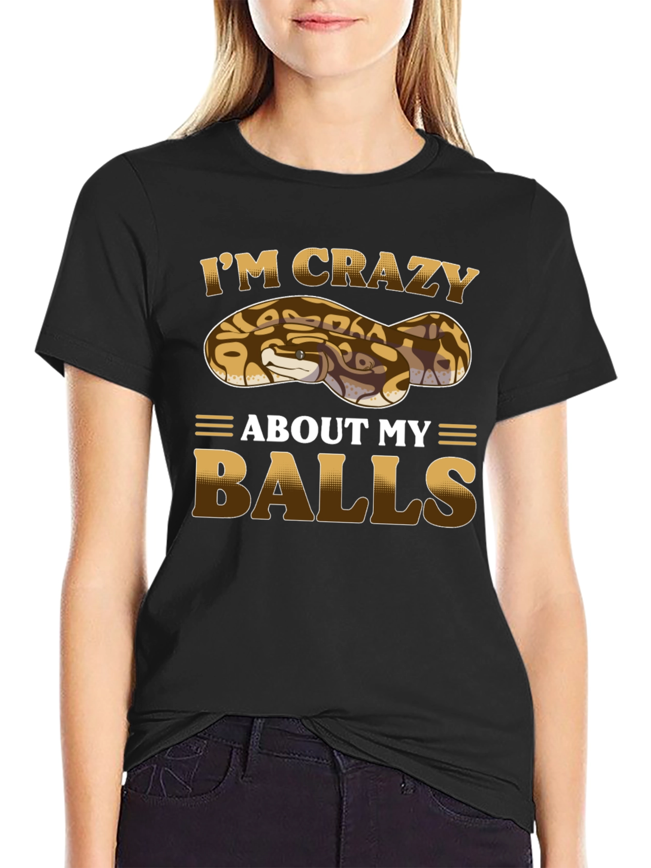 Crazy About My Balls Python Snake T-Shirt
